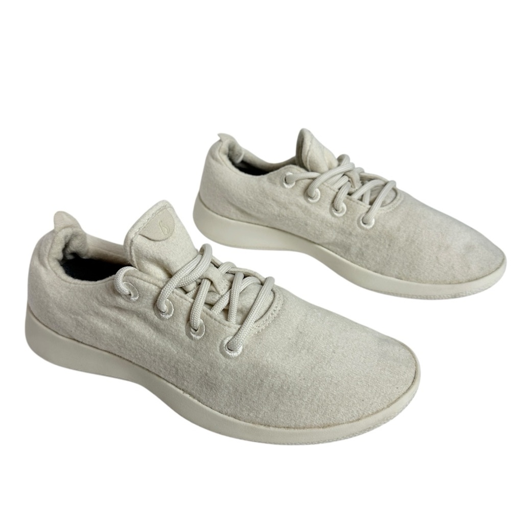 ALLBIRDS Wool Runner Sneakers in Natural White Cream Merino Wool Womens Size 9 - Picture 7 of 14